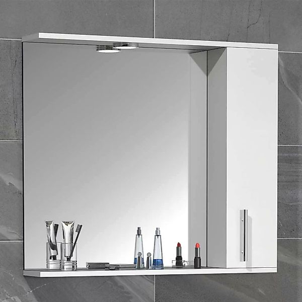 Spiegelschrank inklusive Beleuchtung 50 - 55 - 75 cm Breite lieferbar Weiß günstig online kaufen