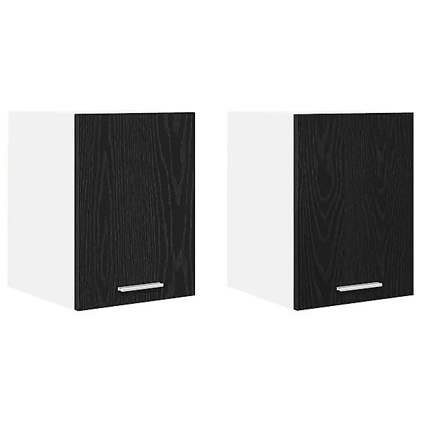 vidaXL Hängeschrank 2 Stk Schwarze Eiche und Weiß 30 x 31 x 40 cm 884117 günstig online kaufen