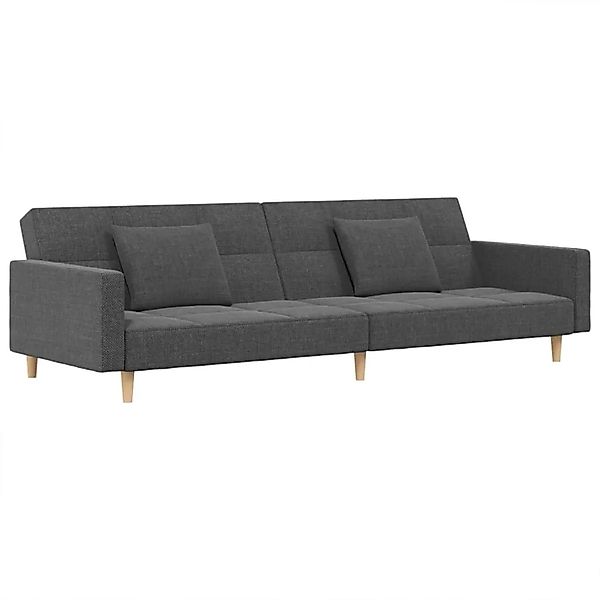 vidaXL Schlafsofa 2-Sitzer mit 2 Kissen Hellgrau Stoff 375799 günstig online kaufen