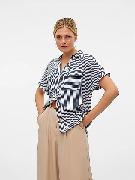 Vero Moda Kurzarmbluse "VMBUMPY S/S SHIRT WVN GA NOOS" Viskose, regular fit günstig online kaufen