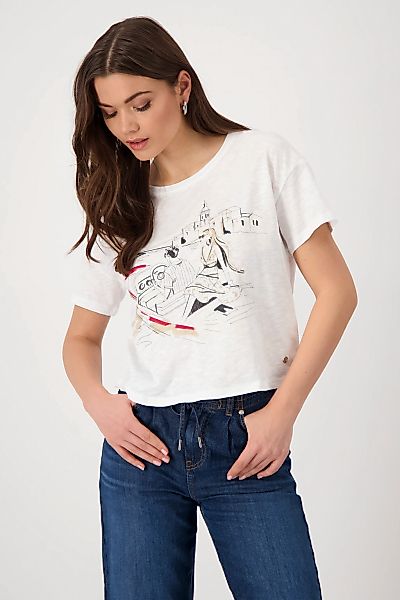 Monari T-Shirt "Shirt Frau + Boot Flamme", Mit Rundhalsausschnitt günstig online kaufen