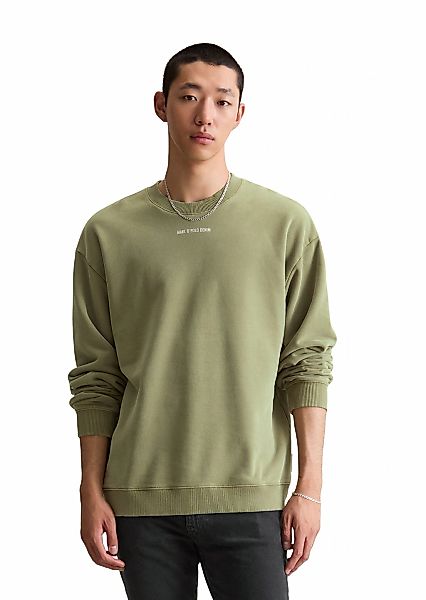 Marc O'Polo DENIM Sweatshirt Gerippter Rundhals, relaxed fit, weiche Innens günstig online kaufen