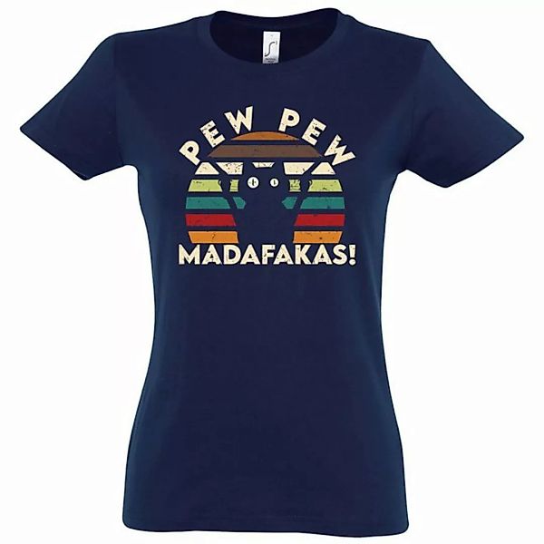 Youth Designz T-Shirt Pew Pew Madafakas Damen Shirt mit lustigem Katzen Pri günstig online kaufen