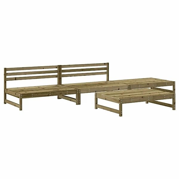 vidaXL 4-tlg Garten-Lounge-Set Kiefernholz Imprägniert Modell 4 günstig online kaufen