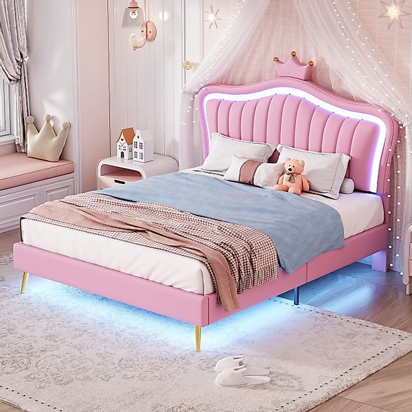 STILVORA Kinderbett 140x200 Polsterbet mit Matratze,Jugendbett günstig online kaufen