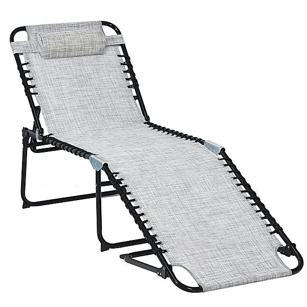 COSTWAY Gartenliege Liegestuhl, 4-Fach verstellbar, klappbar, günstig online kaufen