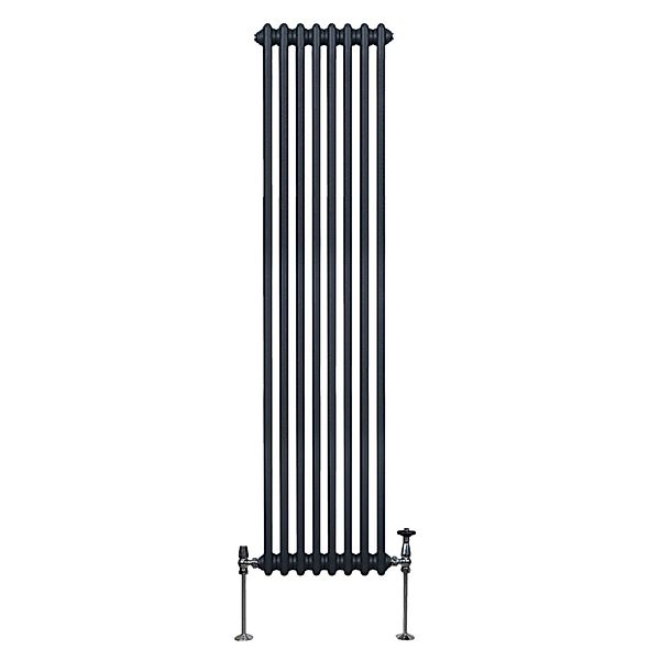 Monstershop Traditioneller 2 Spalten Heizkörper 1800 x 382 mm Anthrazitgrau günstig online kaufen