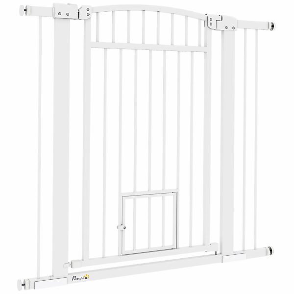 PawHut Ausziehbares Sicherheitsgitter 76-104 cm, Treppengitter, Doppelverri günstig online kaufen