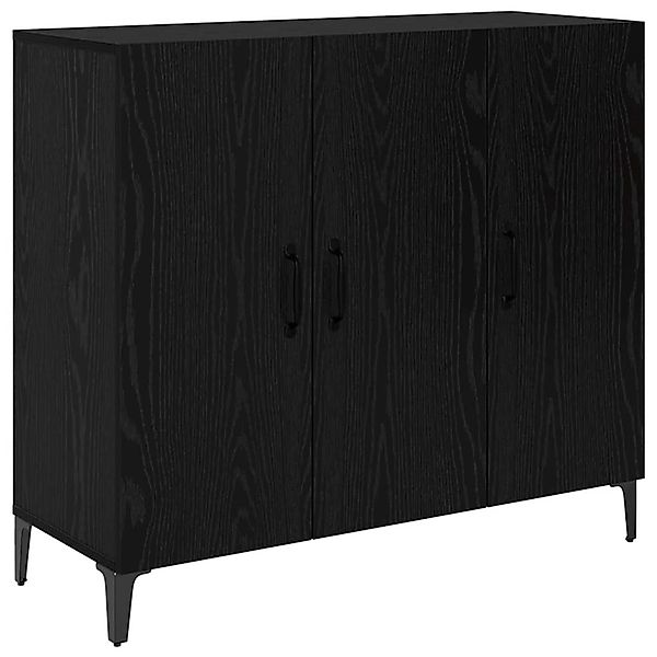 vidaXL Sideboard Schwarz Eichen-Optik 34 x 90 x 80 cm Holzwerkstoff 880682 günstig online kaufen
