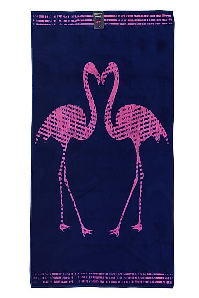 jilda-tex Strandtuch, Frotteevelours (1-St), weiche Frottee-Veloursqualität günstig online kaufen