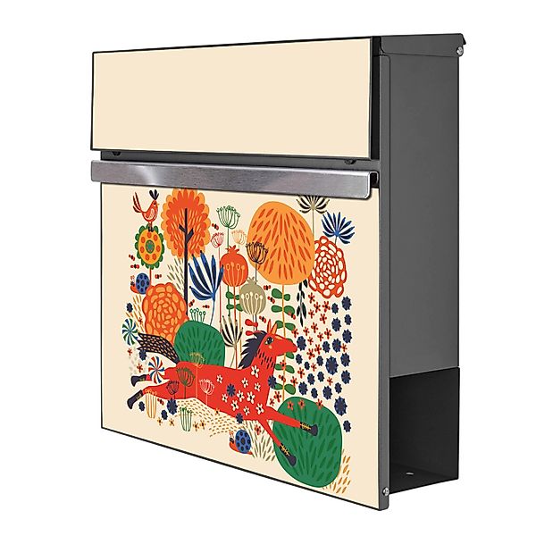 Banjado Briefkasten Anthrazit 37x37x10.5cm Groß / Inkl. Montagematerial & 2 günstig online kaufen