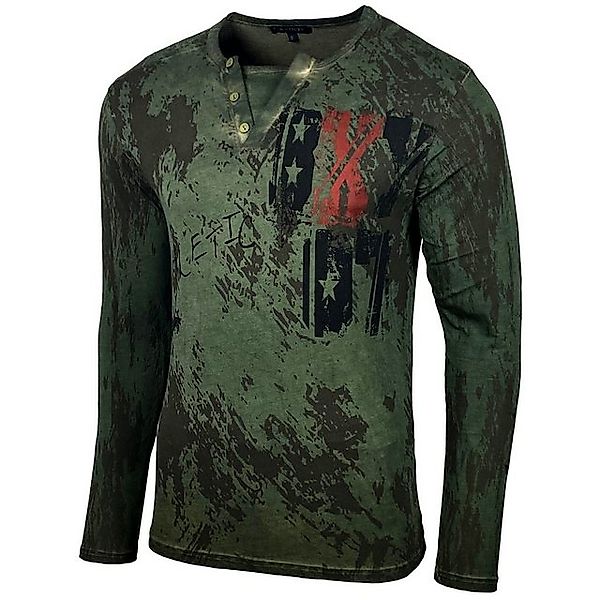 Baxboy Longshirt Langarmshirt mit trendigem All-Over günstig online kaufen