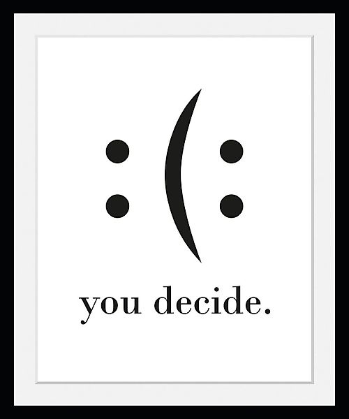 queence Poster you decide, Motivationsbilder, Schriftzug, günstig online kaufen