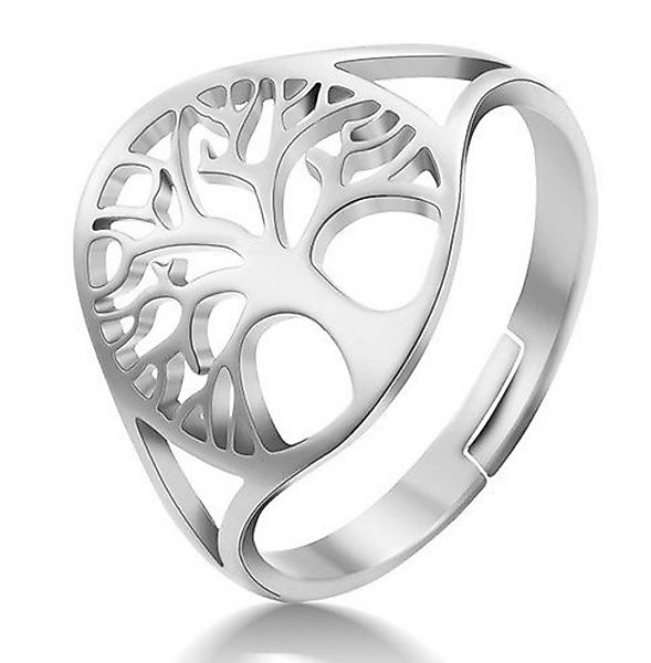 Saraswati Fingerring Ring "Baum des Lebens" (1,5cm) Edelstahl offen verstel günstig online kaufen