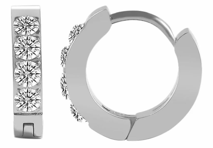 Adelia´s Klappcreolen "Damen Ohrringe – Klappcreole aus Edelstahl mit Stras günstig online kaufen