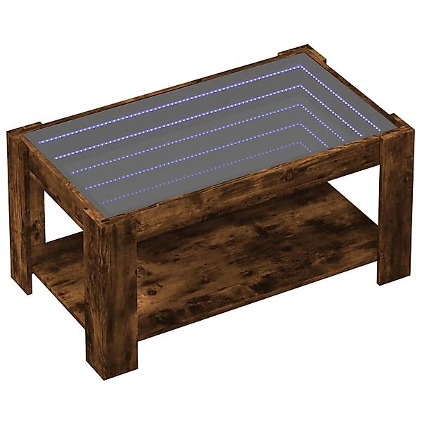 vidaXL LED-Couchtisch Räuchereiche 93x53x45 cm Holzwerkstoff 847557 günstig online kaufen