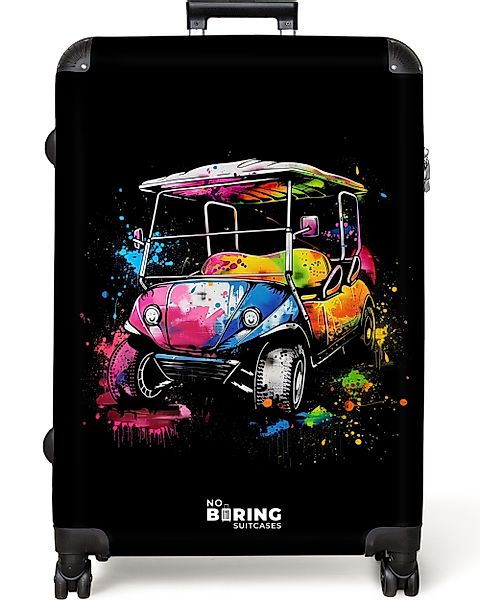 NoBoringSuitcases.com© Hartschalen-Trolley Golfwagen mit Graffiti 77 günstig online kaufen