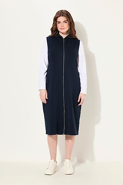 Ulla Popken Midikleid Sweat-Midikleid Stehkragen ärmellos günstig online kaufen