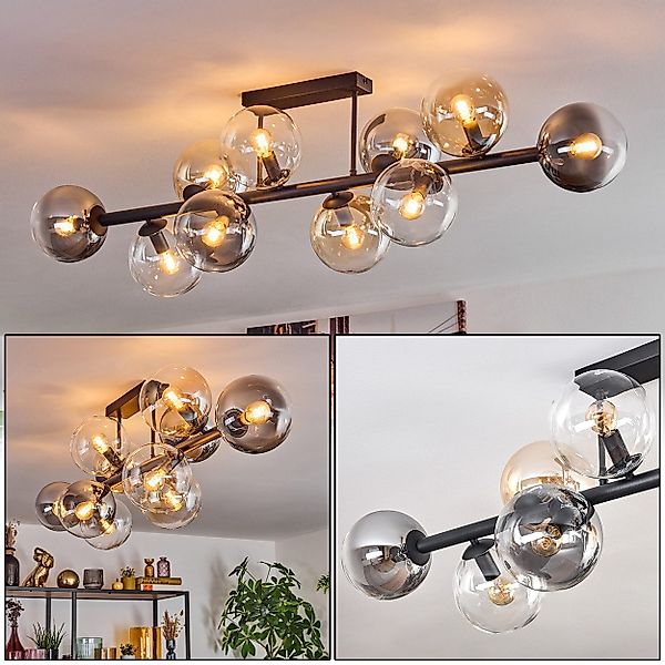 hofstein Deckenleuchte Deckenlampe aus Metall/Glas in günstig online kaufen