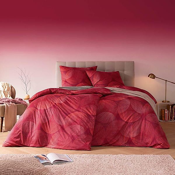 Estella Interlock Jersey Bettwäsche Dora 6220-695 Magenta 135x200 günstig online kaufen