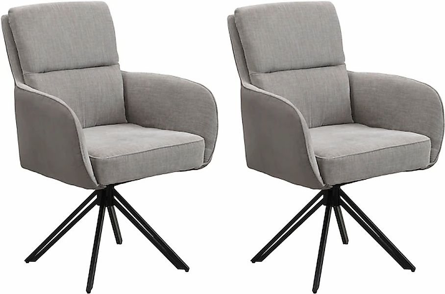byLIVING Esszimmerstuhl »Tino« (Set) 2 Stk. Microfaser   Webstoff 360 Grad günstig online kaufen