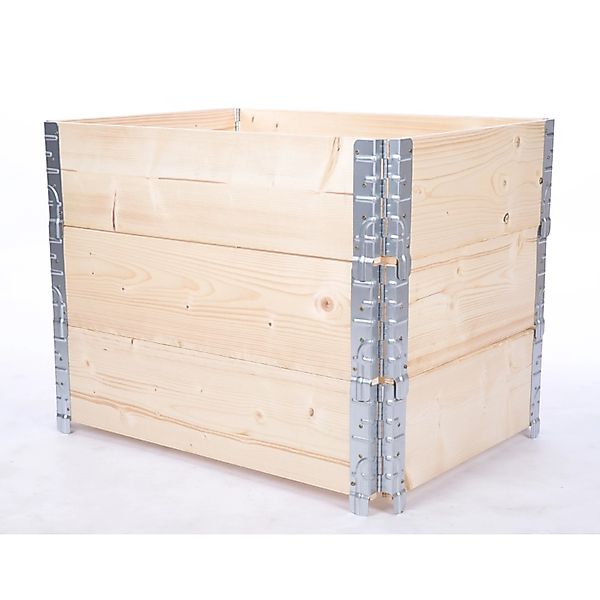 PROREGAL Hochbeetkisten GrowBox HxBxT 60x60x80 cm 3 Ebenen Holz Natur günstig online kaufen