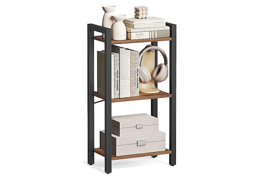 VASAGLE Standregal, Bücherregal, DVD-Regal, mit 3 Ebenen, 24 x 40 x 76,4 cm günstig online kaufen