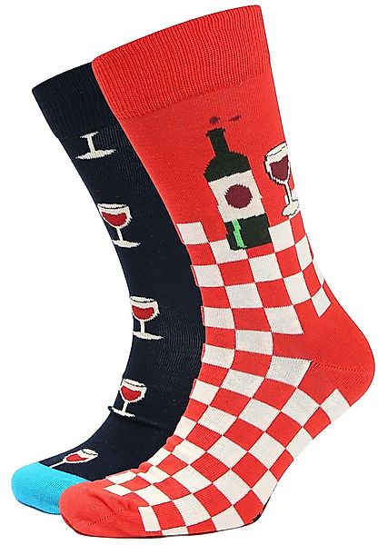 Happy Socks Socken 2-Pack Wine - Größe 41-46 günstig online kaufen