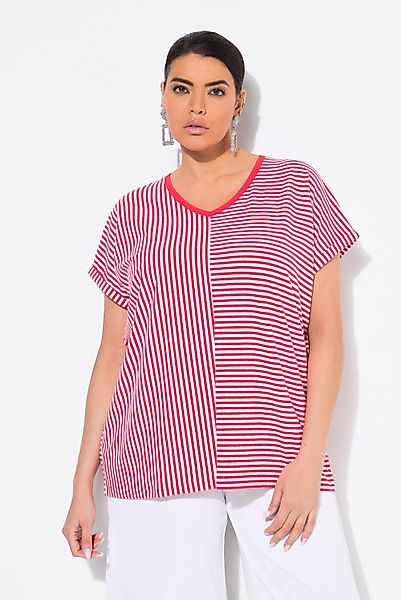 Ulla Popken T-Shirt Shirt Ringelmix Oversized günstig online kaufen