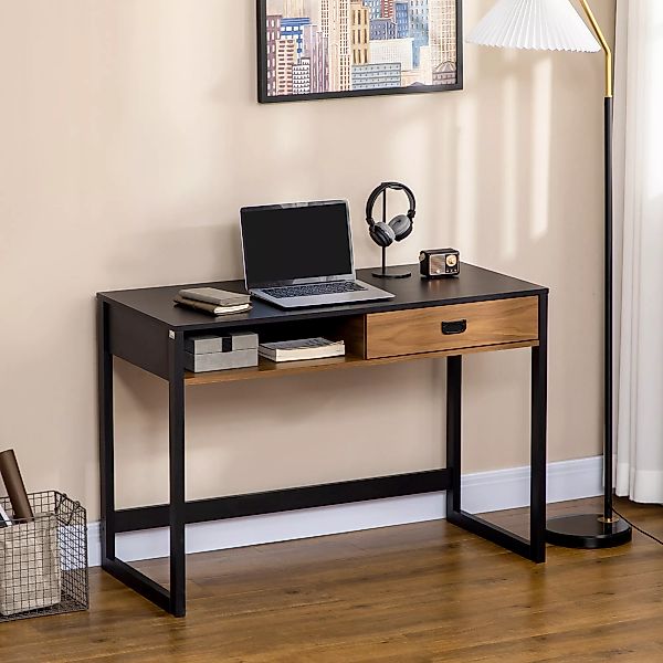 HOMCOM Schreibtisch Computertisch mit Schublade, Bürotisch mit Regal, Arbei günstig online kaufen