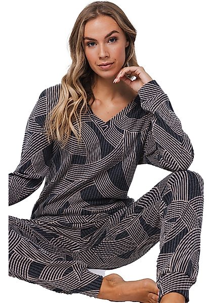 Pastunette Schlafanzug Damen Flanell Pyjama mit günstig online kaufen