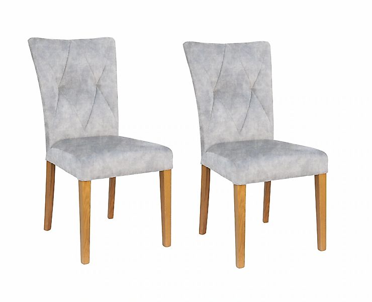 Home affaire 4-Fußstuhl "Diamond" (Set) 2 Stk.Sitz und Ruecken gepolstert günstig online kaufen