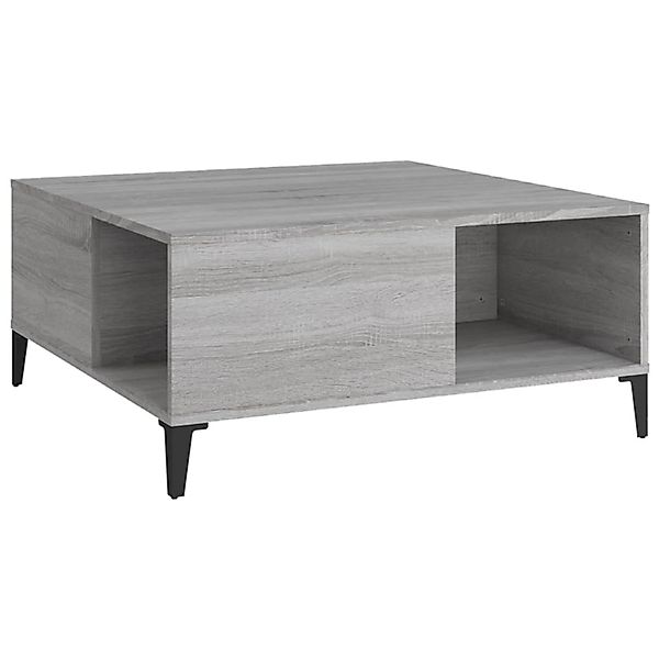 vidaXL Couchtisch Grau Sonoma 80x80x36,5 cm Holzwerkstoff Modell 2 günstig online kaufen