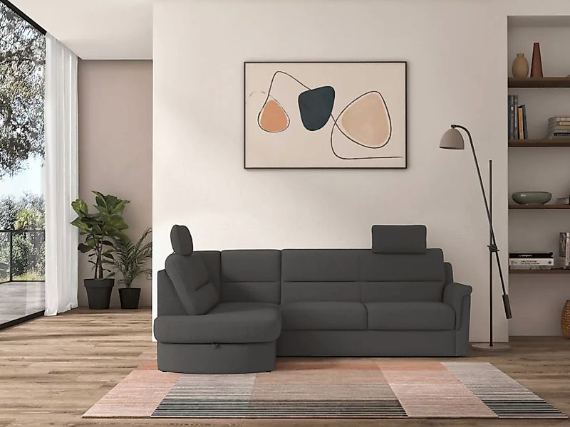 sit&more Ecksofa »Panini L-Form«, wahlweise mit Bettfunktion und Bettkasten günstig online kaufen