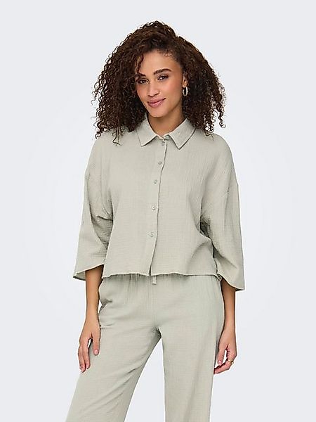JACQUELINE de YONG Blusenshirt Legere Crepe Weite Ärmel 3/4 Hemdkragen JDYT günstig online kaufen