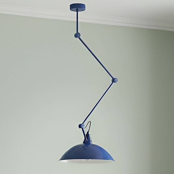 Hängeleuchte Melos, blau, Ø 36 cm, Metall günstig online kaufen