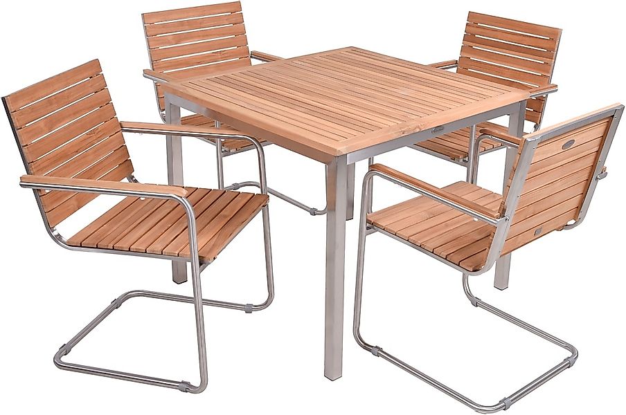 Garden Pleasure Gartenmöbel-Set-04 Denver 5-teilig Teak FSC® günstig online kaufen