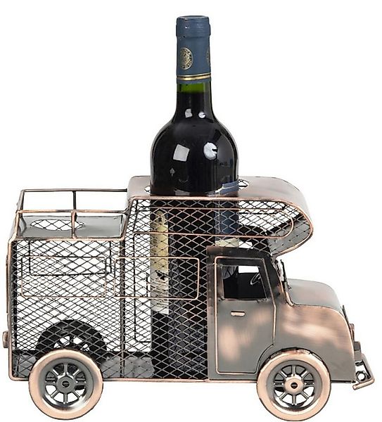 Geschenkestadl Weinflaschenhalter Flaschenhalter Wohnmobil Metall bronzefin günstig online kaufen