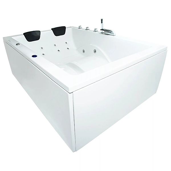 Basera® Indoor Whirlpool Badewanne XXL Wave 2 Personen Basic 180 x 130 cm günstig online kaufen