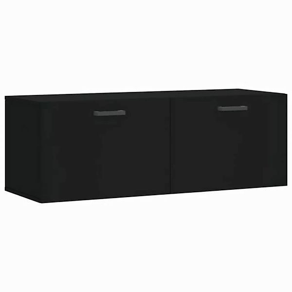 vidaXL Hängeschrank Wandschrank Schwarz 100x36,5x35 cm Holzwerkstoff (1-St) günstig online kaufen