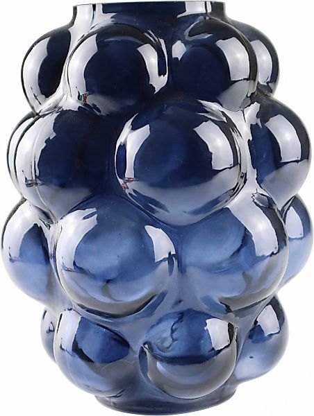 AM Design Dekovase "Vase aus blauem Glas", mit charmantem Punktedesign günstig online kaufen