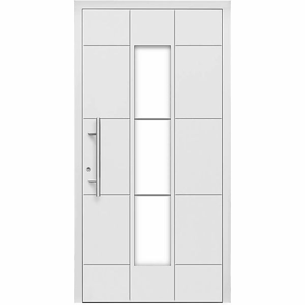 Aluminium-Haustür Moderno M350/P 110 x 210 cm Weiß Anschlag Links günstig online kaufen