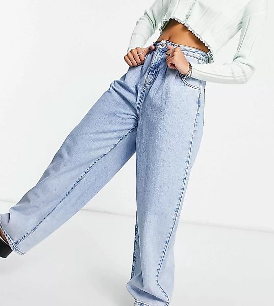 Reclaimed Vintage Inspired 97' – Mom-Jeans mit weitem Bein in nachhaltiger günstig online kaufen