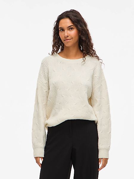 Vila Strickpullover "VILASSIA O-NECK L/S CABEL KNIT TOP -NOOS" günstig online kaufen