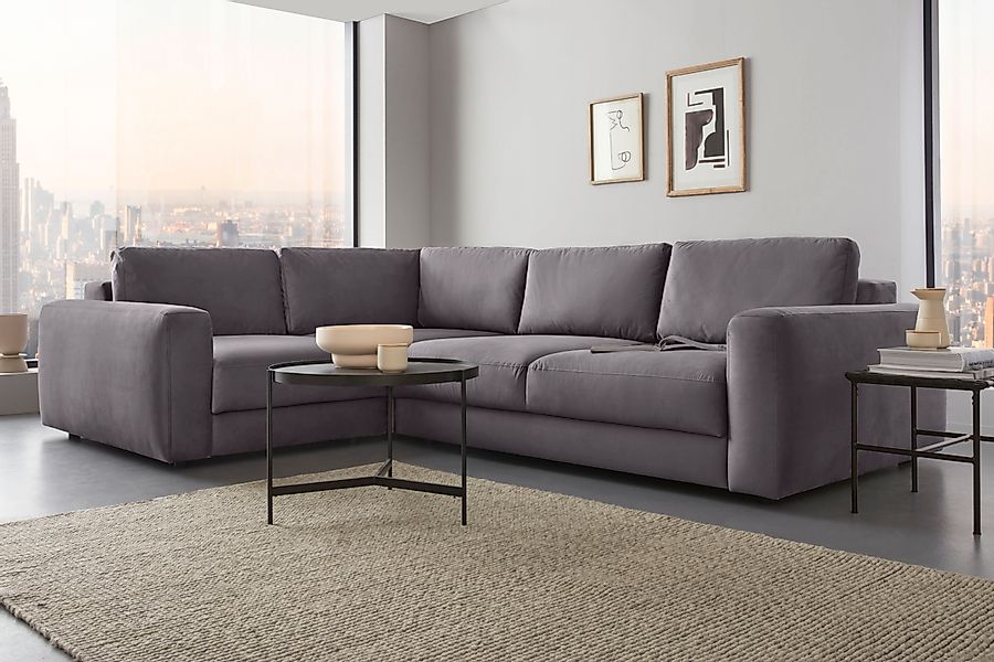 PLACES OF STYLE Ecksofa »Bloomfield, Mega Polsterecke, Breite 289cm, viel P günstig online kaufen