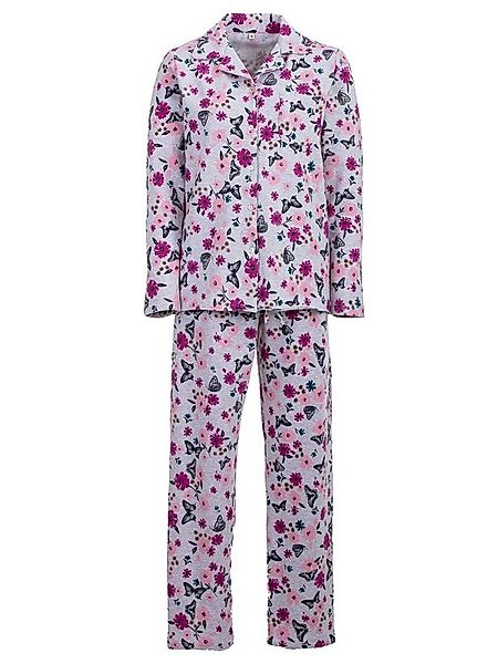 zeitlos Schlafanzug Pyjama Set Thermo - Butterfly Knopfleiste günstig online kaufen