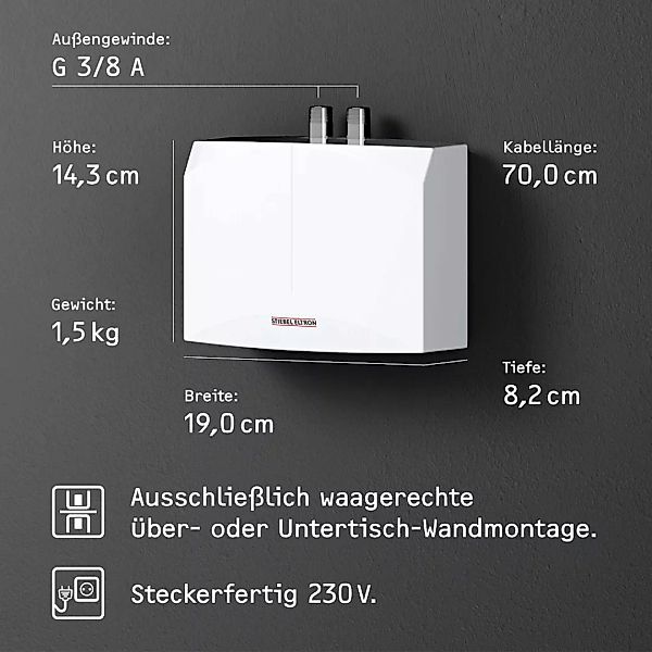 STIEBEL ELTRON Klein-Durchlauferhitzer »DEM 3«, elektronisch, für Handwasch günstig online kaufen