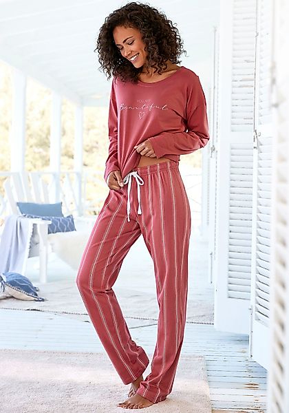 Vivance Dreams Pyjama, (2 tlg.), mit Frontdruck günstig online kaufen