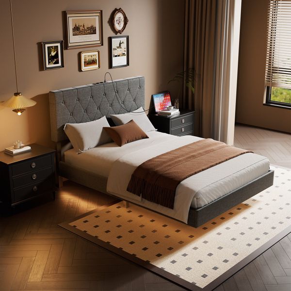 oyajia Bettgestell Doppelbett 140x200cm mit Lattenrost, günstig online kaufen