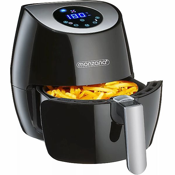 Heißluftfritteuse 9in1 Schwarz Touch-Display 1500W 3,6 L günstig online kaufen